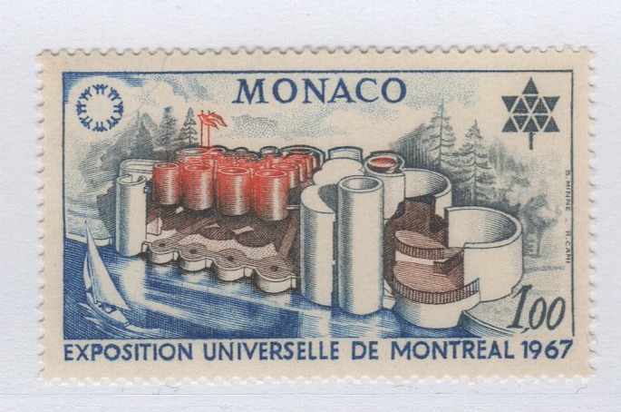 Francobollo Monaco Anno 1967 Esposizione universale di Montreal