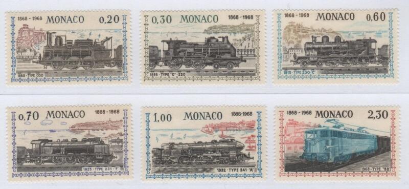 Francobolli Monaco Anno 1968 Centenario della ferrovia Nizza-Monaco