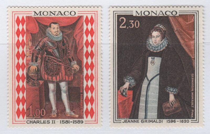 Francobolli Monaco Anno 1968 Ritratti di principi di Monaco