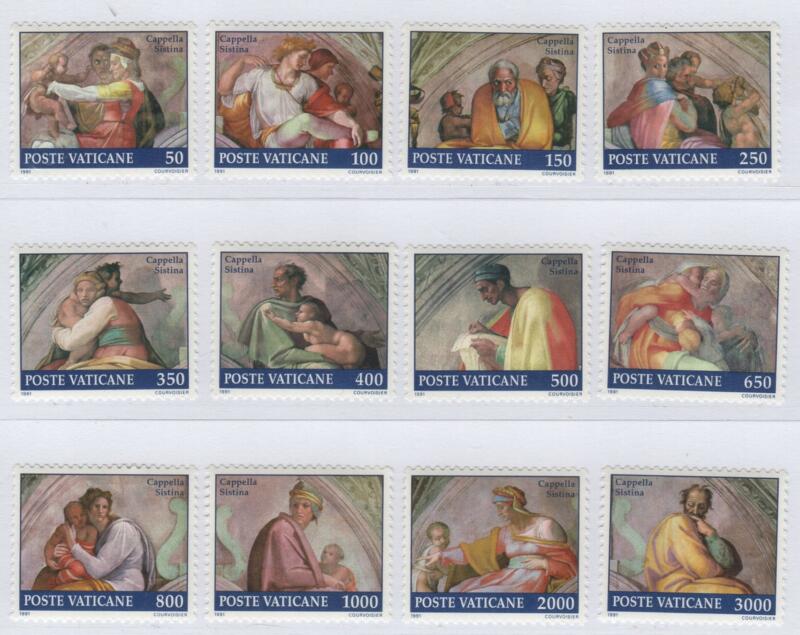 Francobolli Vaticano Anno 1991 Restauro della Cappella Sistina