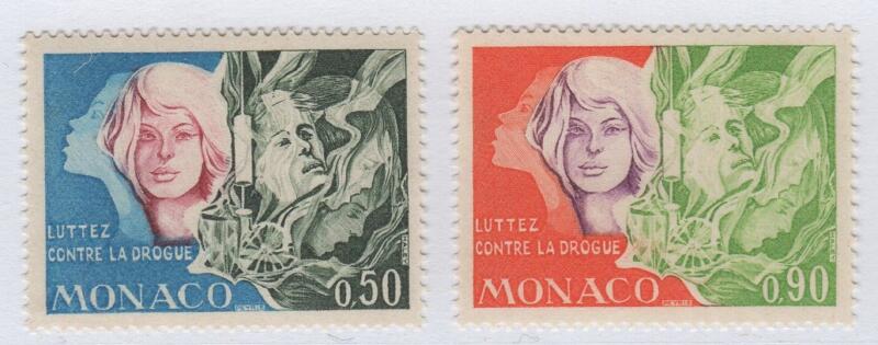 Francobolli Monaco Anno 1973 Lotta contro la droga