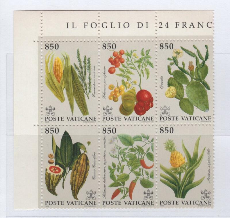 Francobolli Vaticano Anno 1992 Flora del nuovo mondo