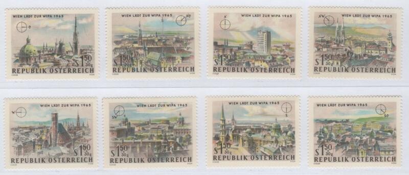 Francobolli Austria Anno 1964 Esposizione filatelica internazionale WIPA a Vienna