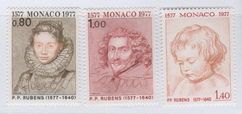 Francobolli Monaco Anno 1977 Quarto centenario della nascita di Rubens