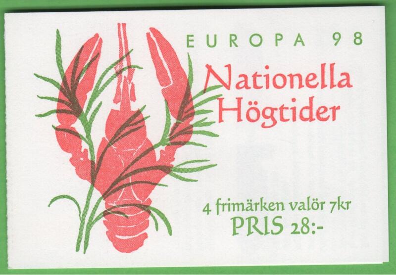 Libretto Svezia Anno 1998 Europa Festival e feste nazionali