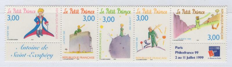 Francobolli Francia Anno 1998 Philexfrance 99 Seconda serie Il Piccolo Principe di Antoine de Saint-Exupéry