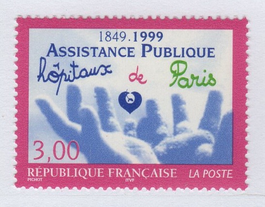 Francobollo Francia Anno 1999 150esimo anniversario dell'Assistenza pubblica Hopitaux de Paris