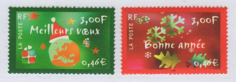 Francobolli Francia Anno 2000 Auguri per il nuovo anno