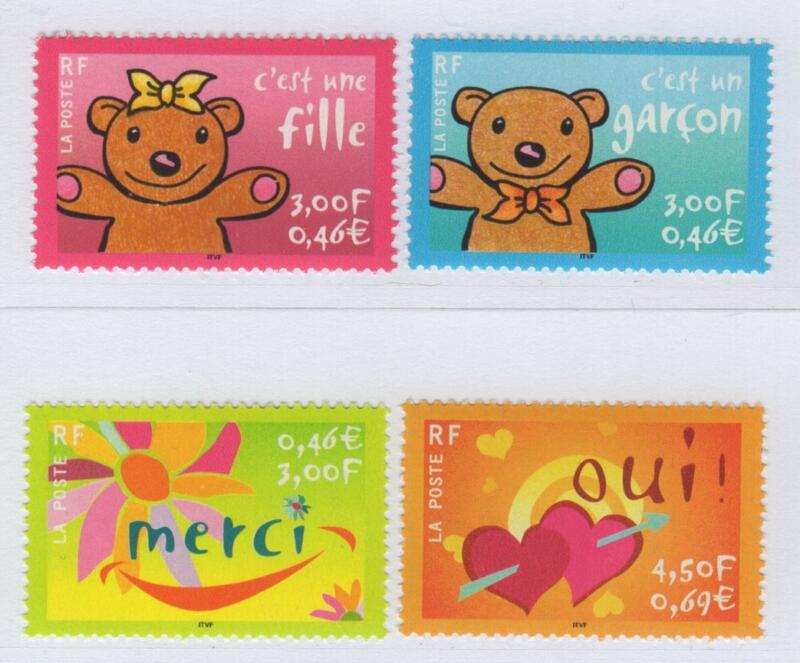Francobolli Francia Anno 2001 Francobolli augurali