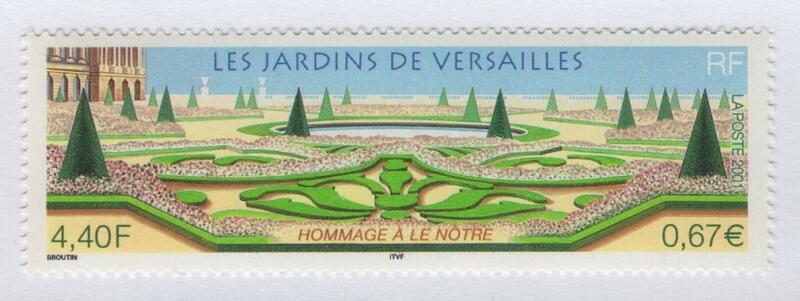 Francobollo Francia Anno 2001 I giardini di Versailles