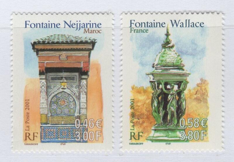 Francobolli Francia Anno 2001 Patrimonio culturale francese e marocchino - Emissione congiunta con il Marocco