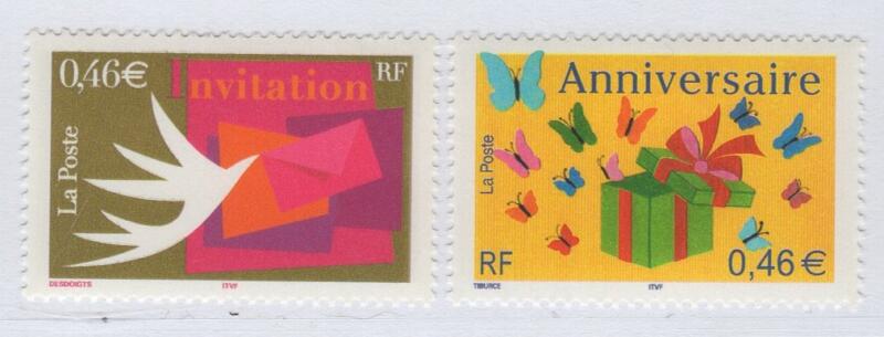 Francobolli Francia Anno 2002 Francobolli augurali