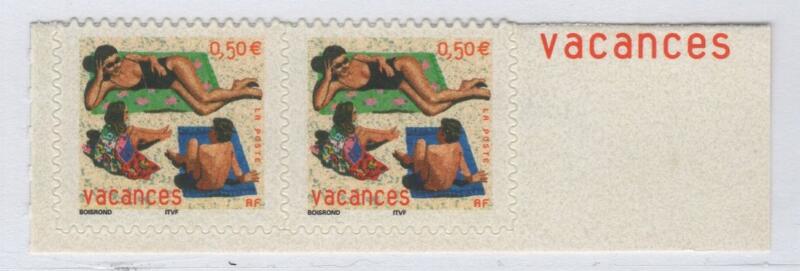 Francobollo Francia Anno 2003 Francobollo augurale Autoadesivo da libretto Coppia