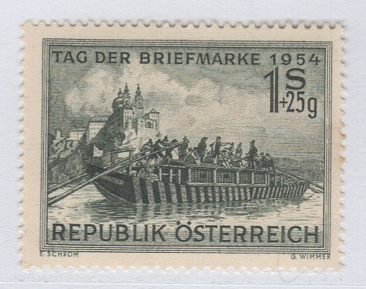 Francobollo Austria Anno 1954 Giornata del Francobollo
