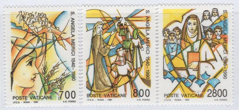 Francobolli Vaticano Anno 1990 450esimo anniversario della morte di Sant'Angela Merici