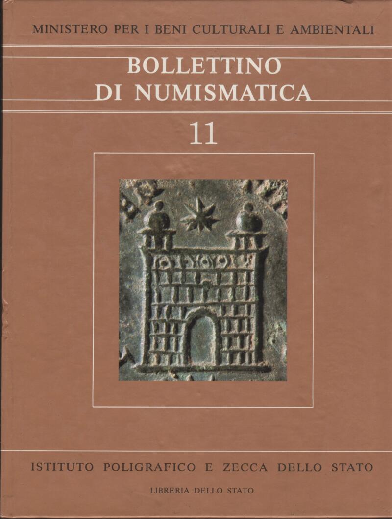 Bollettino di Numismatica 11 Anno 1998 Luglio-Dicembre Anno VI Serie I