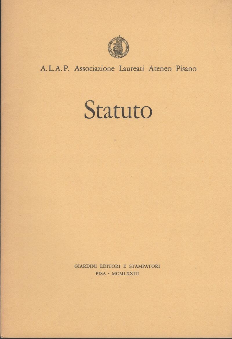 A.L.A.P. Associazione Laureati Ateneo Pisano, Statuto, 1983
