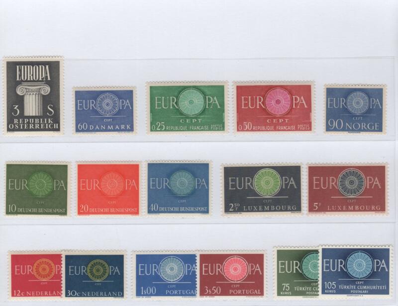 Francobolli Tematica Europa Anno 1960