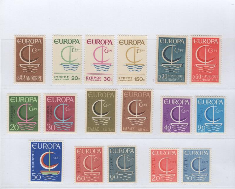 Francobolli Tematica Europa Anno 1966