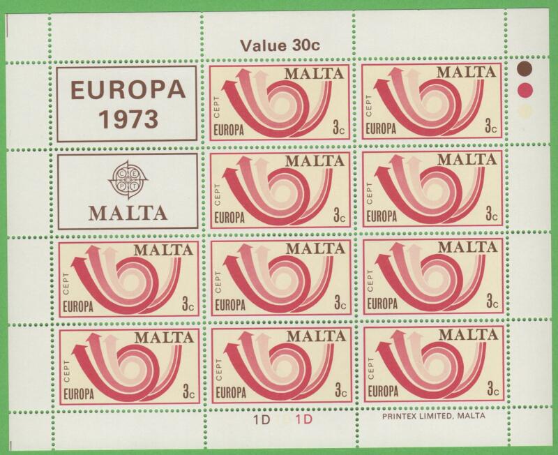 Minifogli Malta Anno 1973 Europa