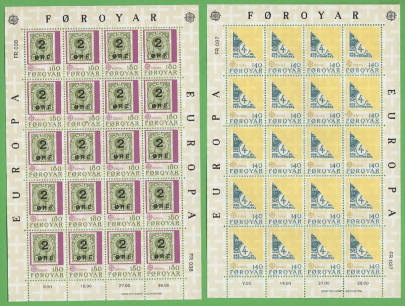 Minifogli Faeroer Anno 1979 Europa Storia postale