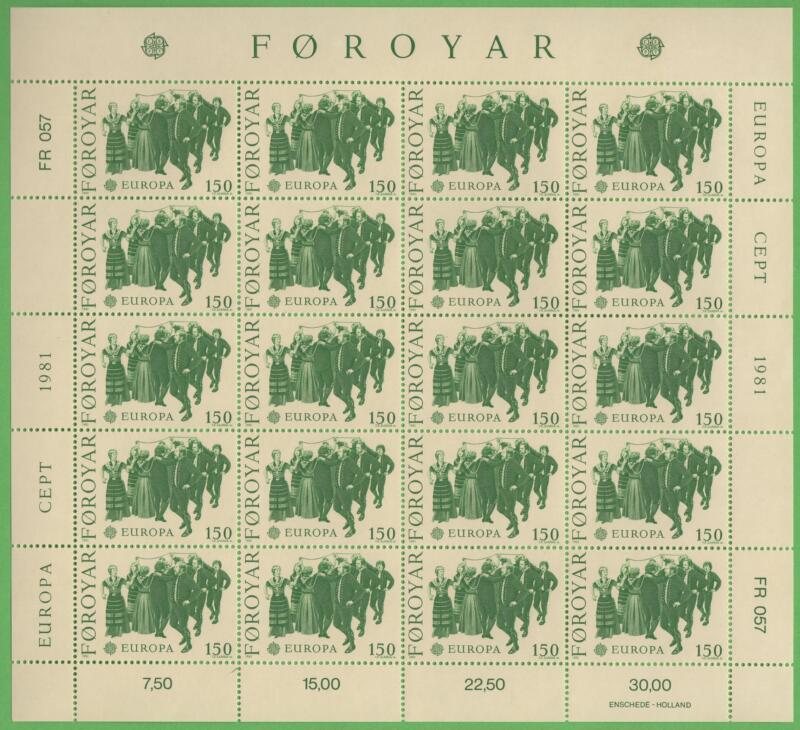Minifogli Faeroer Anno 1981 Europa Folklore