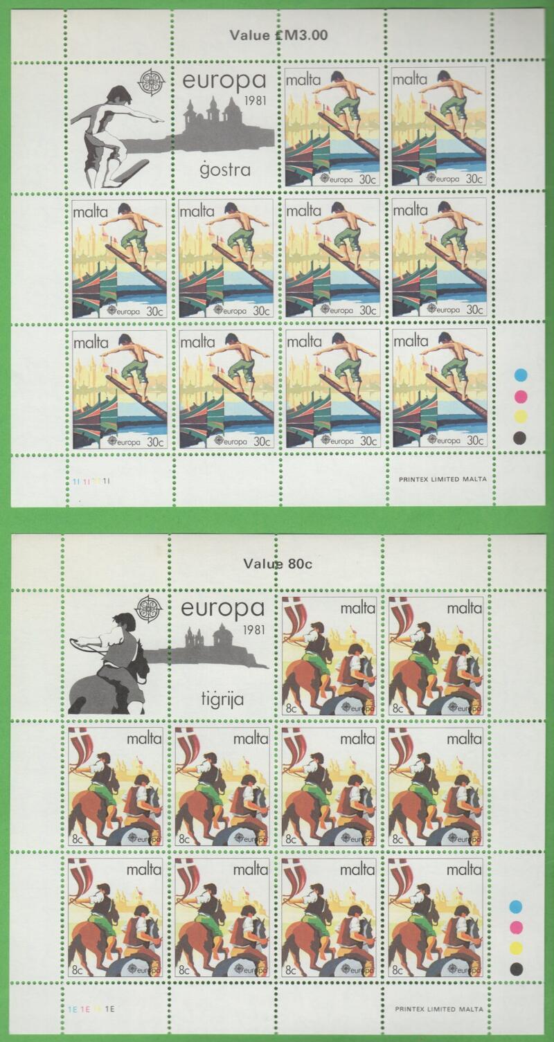 Minifogli Malta Anno 1981 Europa Folklore