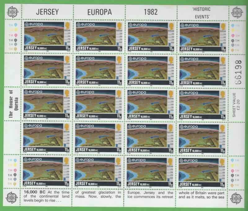 Minifogli Jersey Anno 1982 Europa Avvenimenti storici
