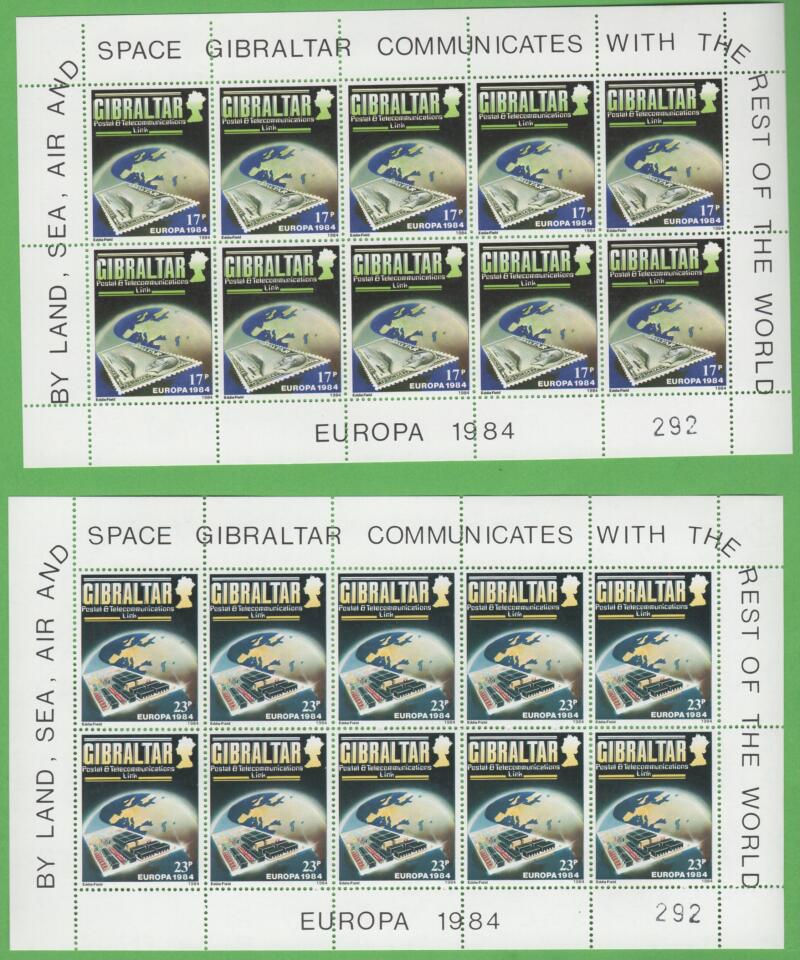 Minifogli Gibilterra Anno 1984 Europa 25esimo anniversario della CEPT