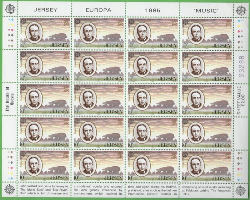 Minifogli Jersey Anno 1985 Europa Anno europeo della musica