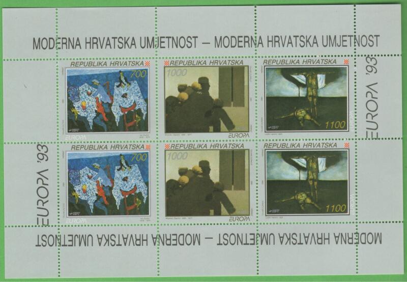 Foglietto Croazia Anno 1993 Europa Arte contemporanea