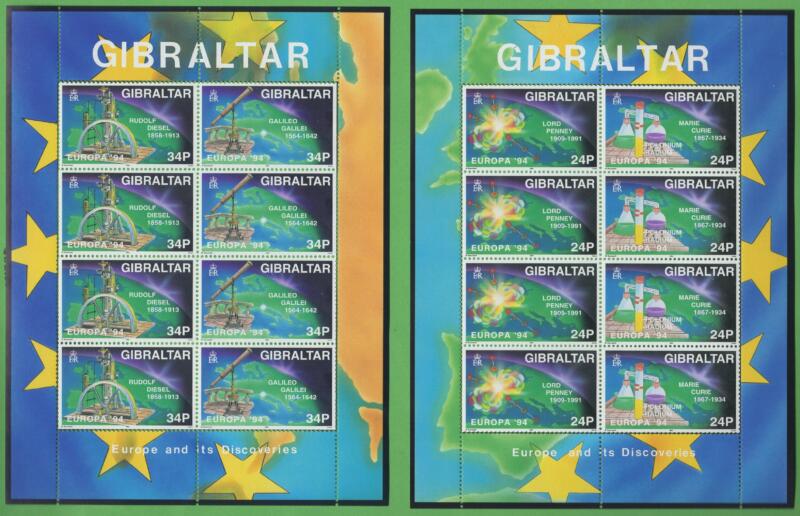 Minifogli Gibilterra Anno 1994 Europa L'Europa e le scoperte