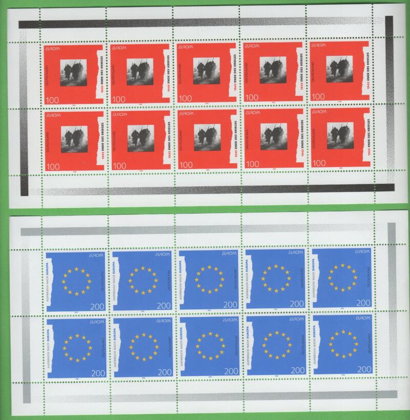 Minifogli Germania Anno 1995 Europa Pace e libertà