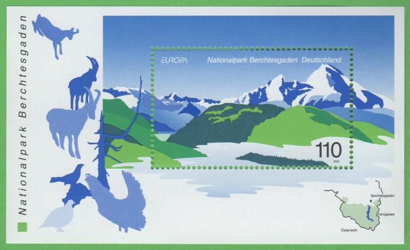 Foglietto Germania Anno 1999 Europa Riserve e parchi naturali