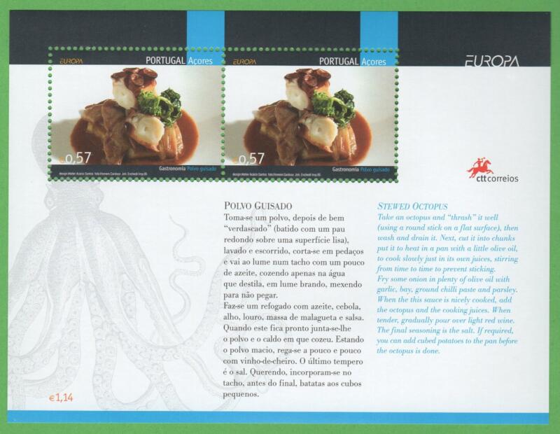 Foglietto Azzorre Anno 2005 Europa Gastronomia