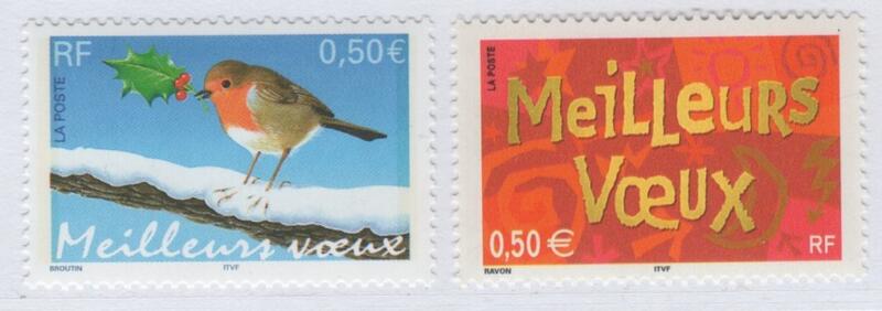 Francobolli Francia Anno 2003 Auguri per il nuovo anno