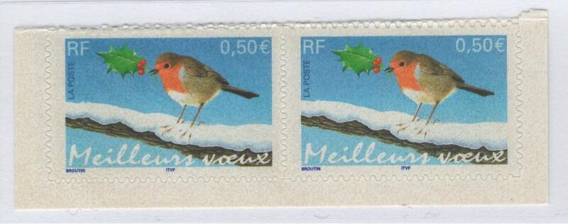 Francobollo Francia Anno 2003 Auguri per il nuovo anno Autoadesivo