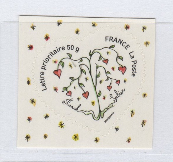 Francobollo Francia Anno 2008 San Valentino Autoadesivo