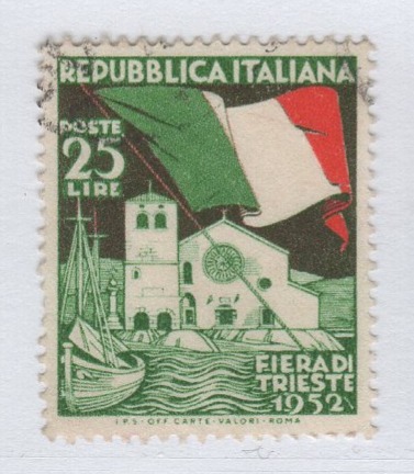 Francobollo Italia Repubblica Anno 1952 Quarta Fiera di Trieste Timbrato