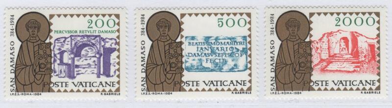 Francobolli Vaticano Anno 1984 16esimo anniversario della morte di San Damaso Papa