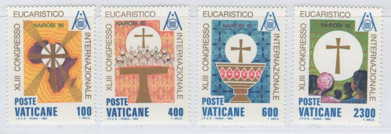 Francobolli Vaticano Anno 1985 43esimo Congresso Eucaristico Internazionale Nairobi