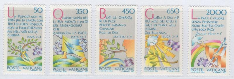 Francobolli Vaticano Anno 1986 Anno internazionale della Pace
