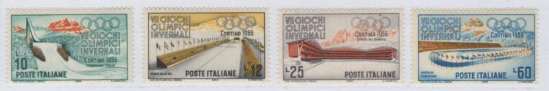 Francobolli Italia Repubblica Anno 1956 Giochi Olimpici invernali a Cortina