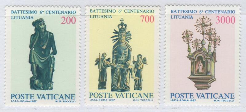 Francobolli Vaticano Anno 1987 Sesto centenario del battesimo della Lituania