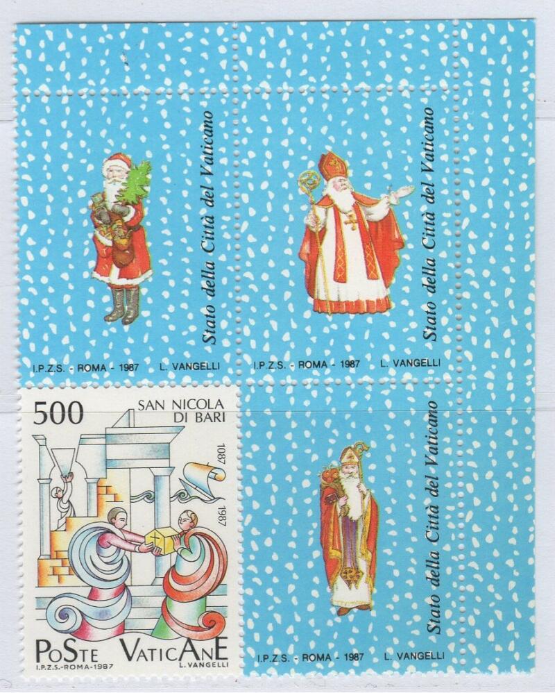Francobolli Vaticano Anno 1987 Nono centenario della traslazione delle reliquie di San Nicola da Myra a Bari