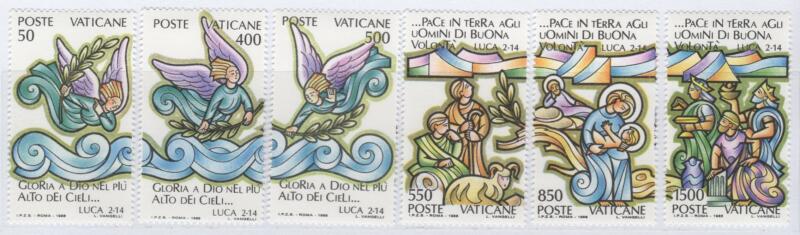 Francobolli Vaticano Anno 1988 Natale