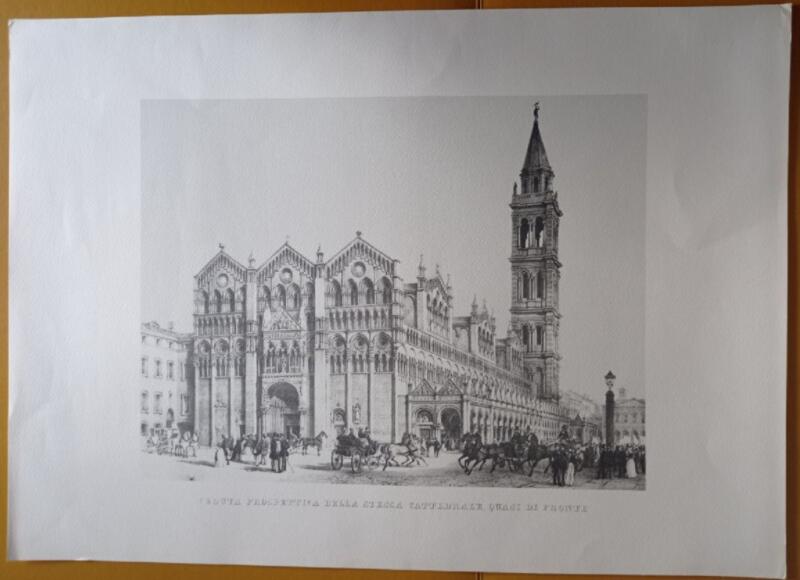 Stampa ‘Veduta prospettica della stessa cattedrale, quasi di fronte’ Riproduzione a fini pubblicitari
