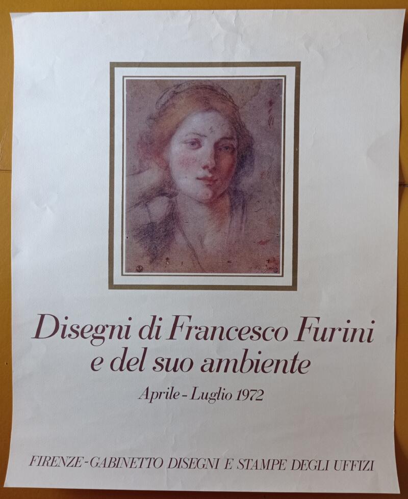 Manifesto pubblicitario della Mostra di Disegni di Francesco Furini e del suo ambiente