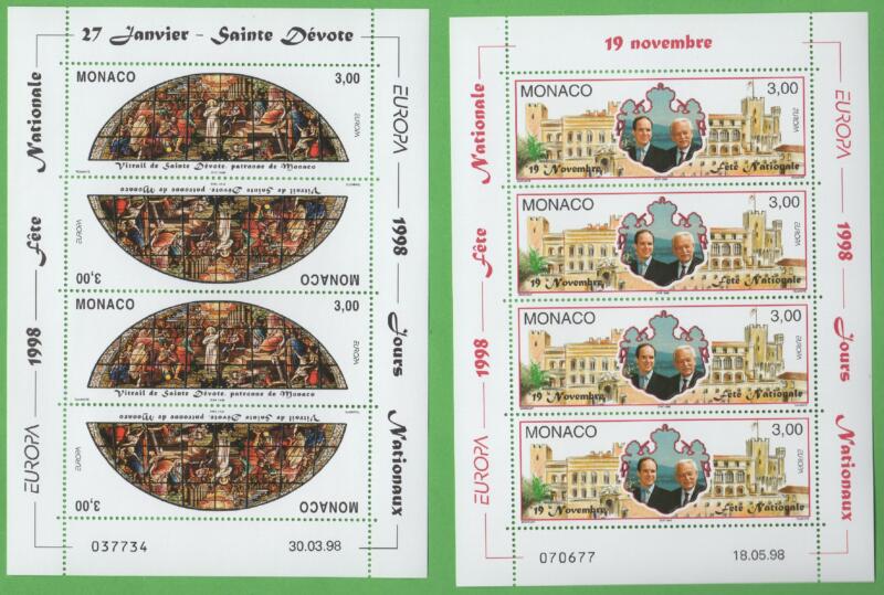Minifogli Monaco Anno 1998 Europa Festival e feste nazionali
