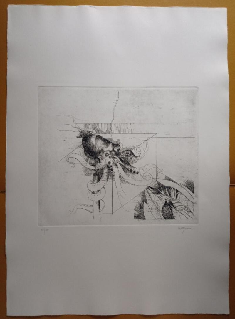 Giancarlo Tognoni Litografia Anni 1974-1975 mis. 50 x 70 cm.
